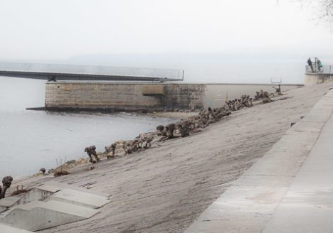 Lakeside scene at Neuchatel, Switzerland